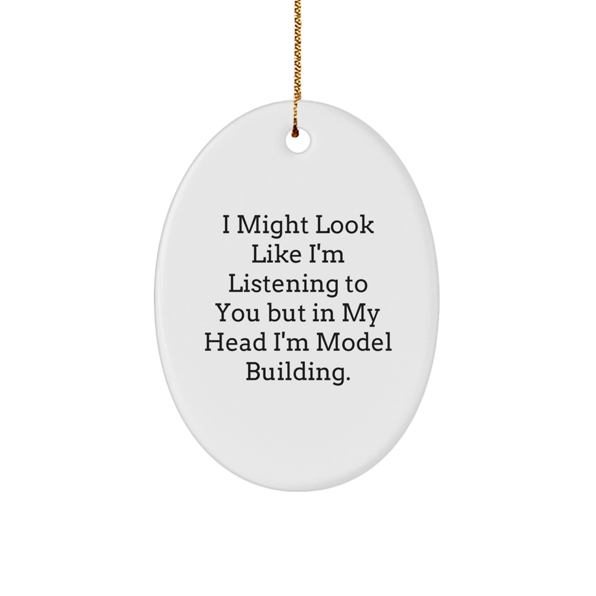 Funny Model Building Oval Ornament Gifts from Friends and Family for Christmas Unique Decorations - Image 1