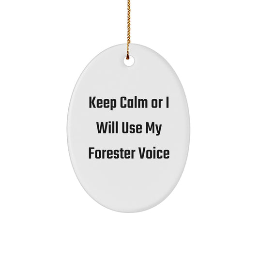 Funny Forester Oval Ornament Gifts from Family for Christmas Unique - Image 1