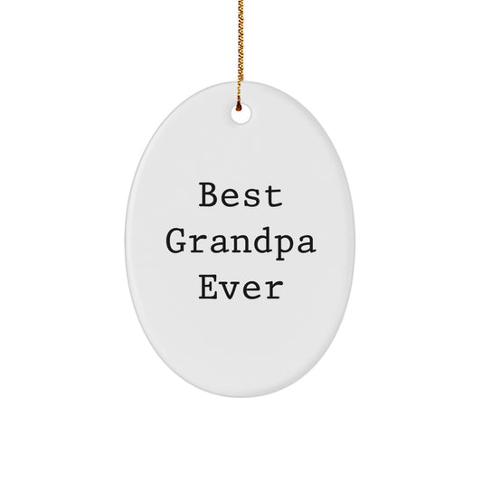 Funny Grandpa Oval Ornament Gifts from Family for Best Grandpa Ever, Christmas Unique - Image 1