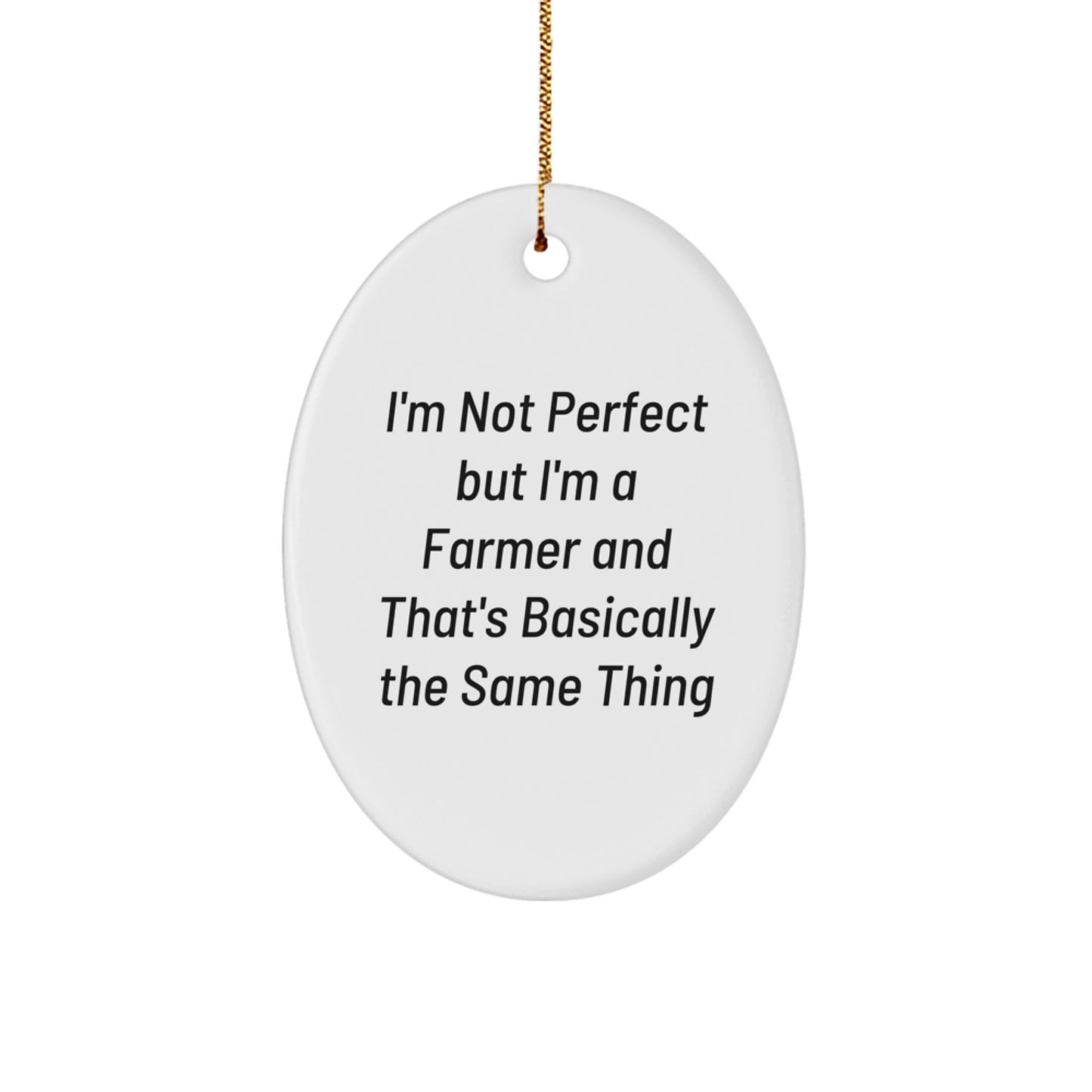 Farmer Oval Ornament Gifts from Family, Friends, or Coworkers for Men, Women, or Farmers - Funny Christmas Unique Gifts - Image 1