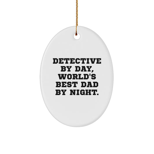 Detective Gifts from Family - Cute Oval Ornament for Christmas Unique Gifts - Image 1