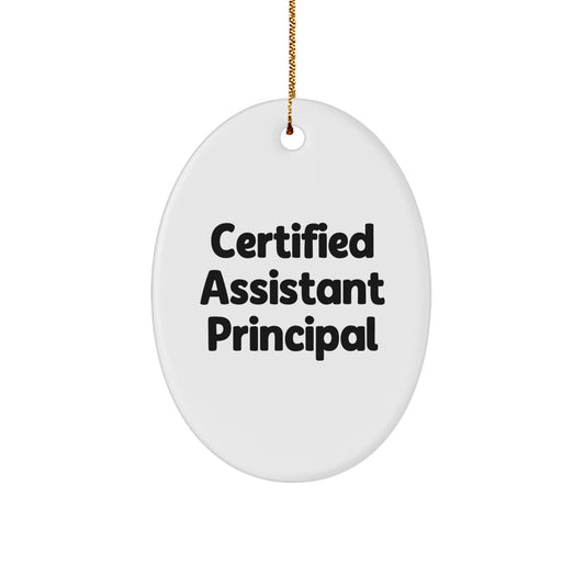 Funny Quotes for Assistant Principal Oval Decorations Gifts from Friends and Family, Christmas Unique Gifts for Assistant Principals - Image 1