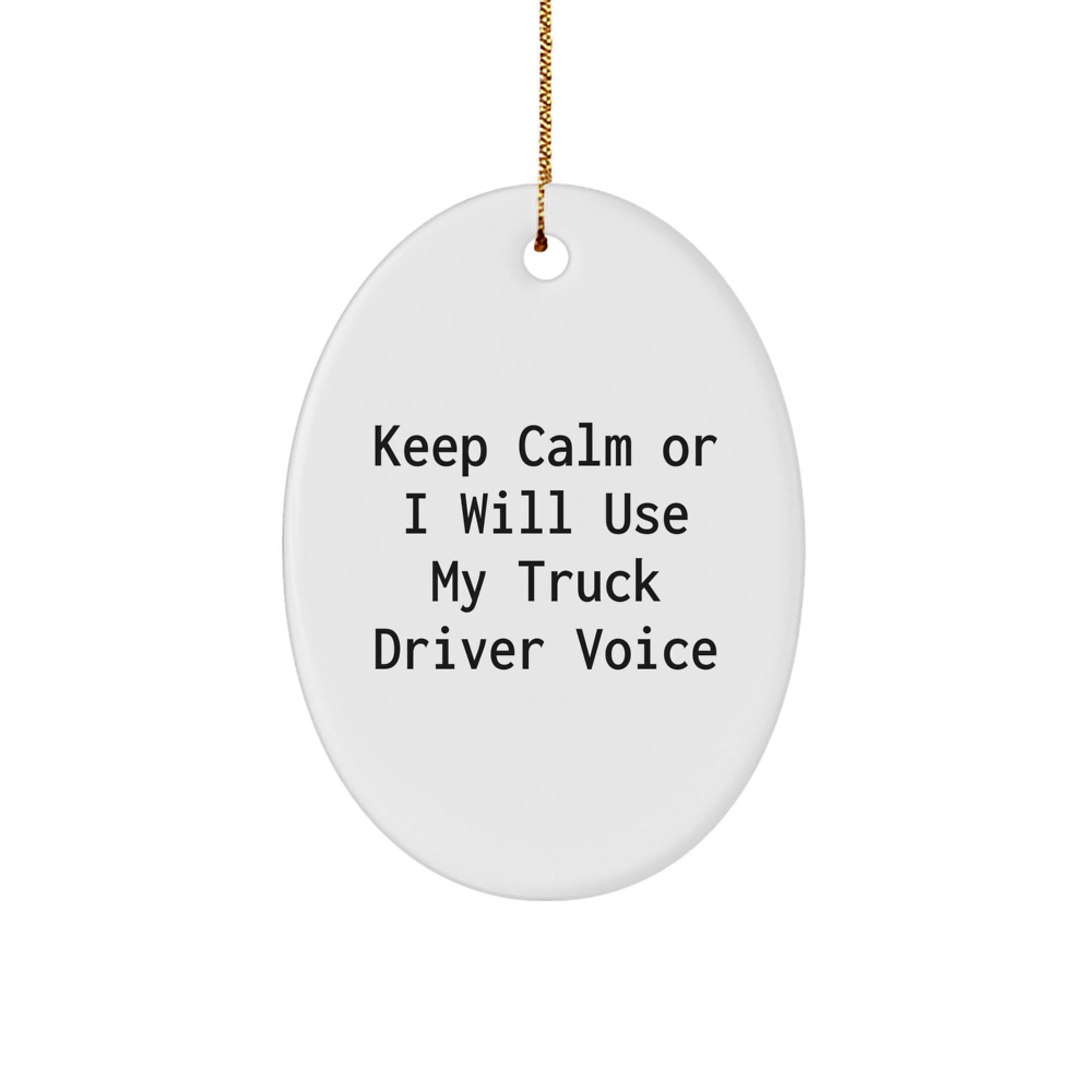 Funny Truck Driver Oval Ornament Gifts for Men from Friends, Gifts for Christmas Unique Presents - Image 1
