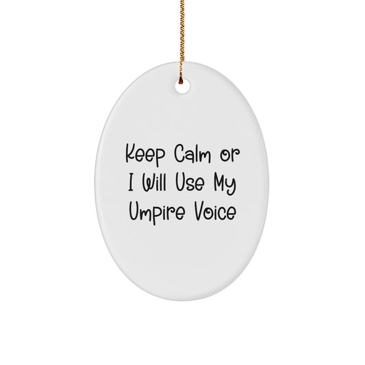 Funny Umpire Oval Ornaments Gifts for Men from Friends, Unique Christmas Decorations - Image 1