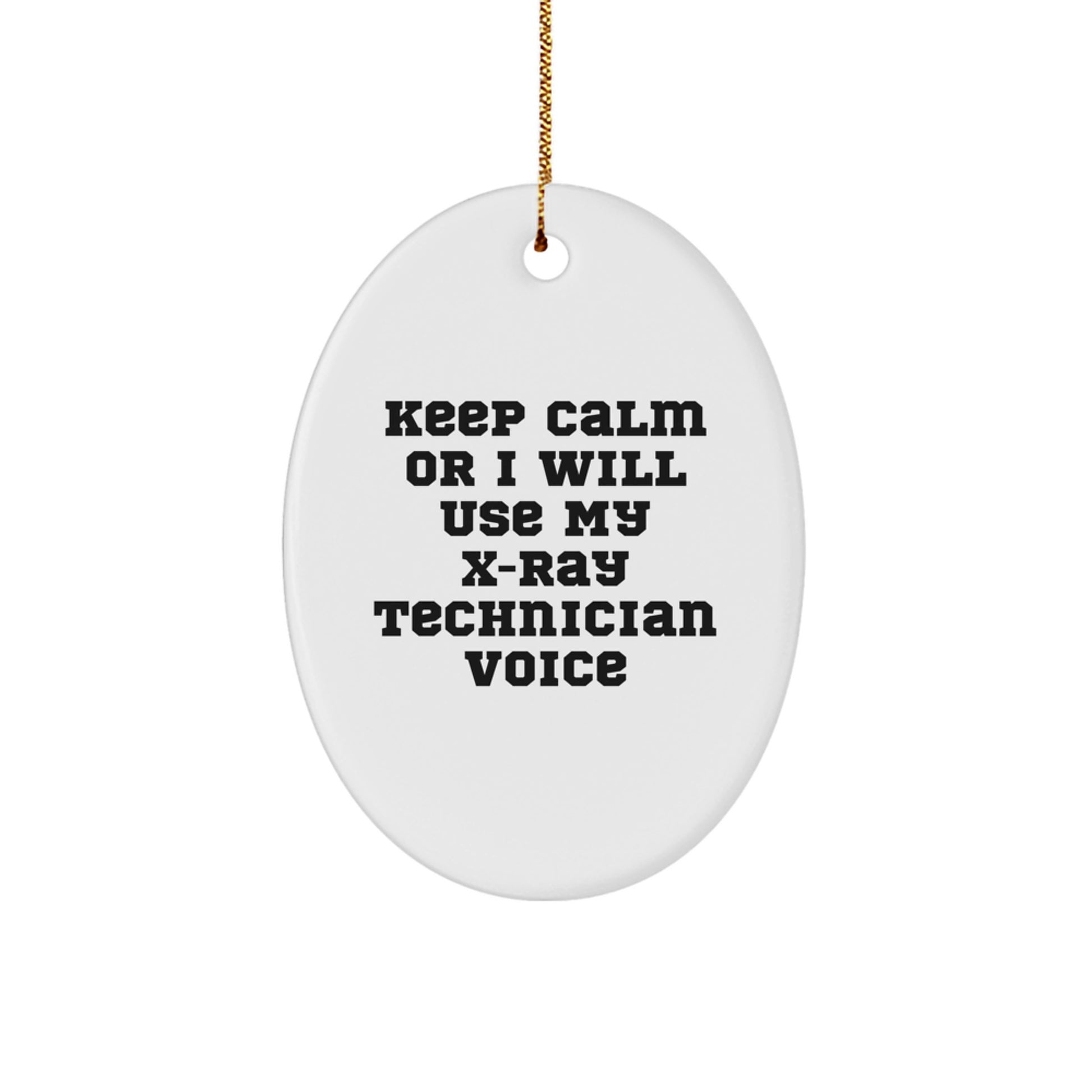Funny Gifts from Family, Friends, Coworkers - X-Ray Technician Oval Ornament for Christmas Unique Presents - Image 1