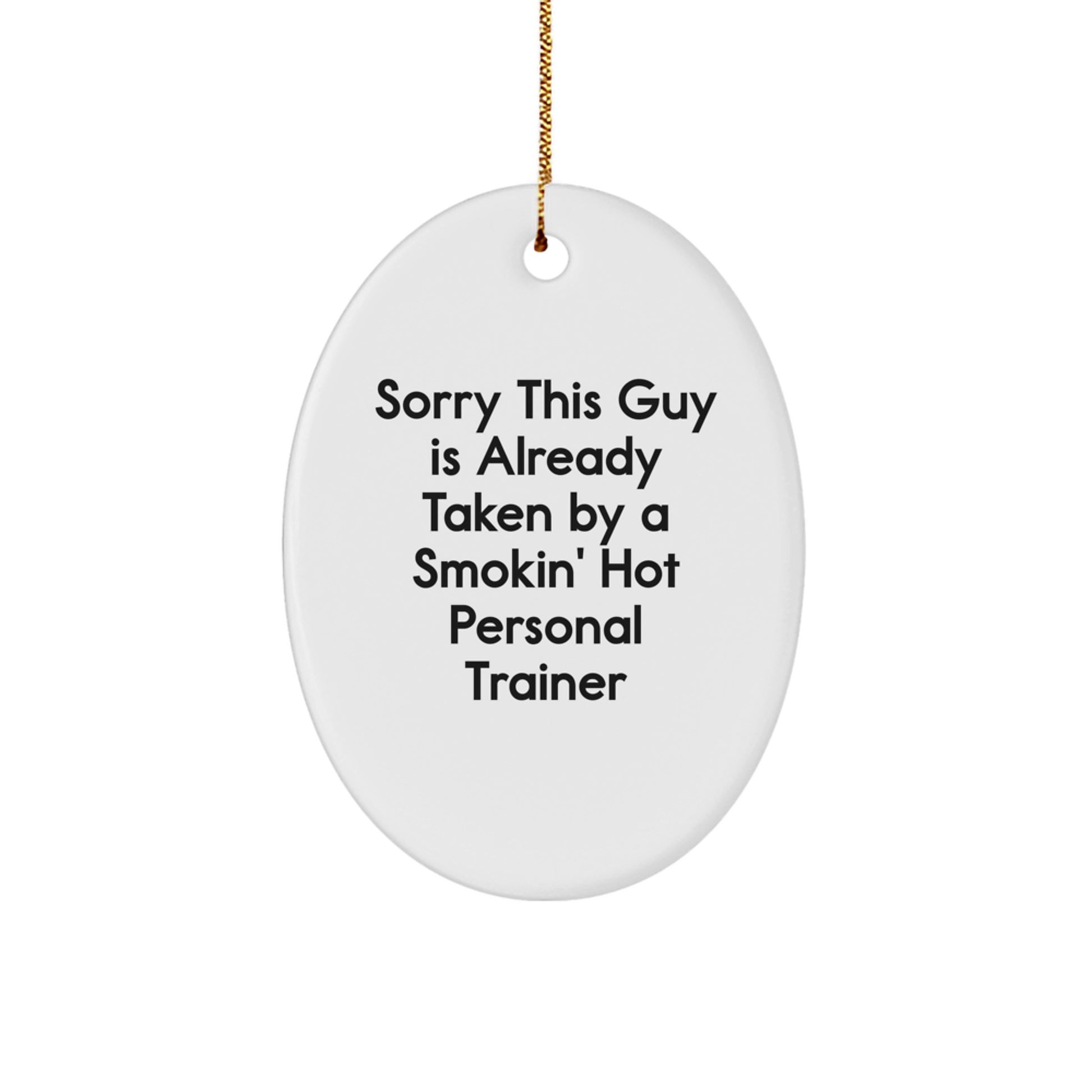 Funny Personal Trainer Oval Ornament Gifts from Friends for Men Women Coworkers Family - Image 1