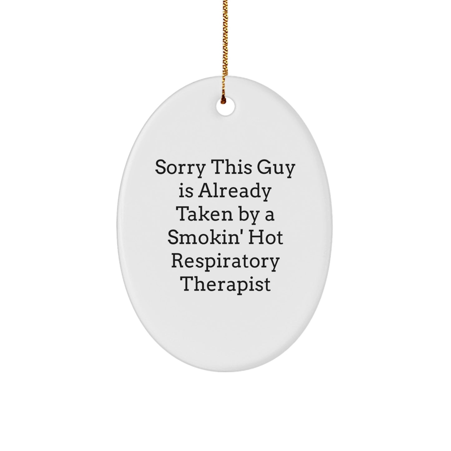 Funny Christmas Unique Gift for Respiratory Therapist, Oval Ornament with Inspirational Quote, Gifts from Friends to Respiratory Therapist, Christmas Unique Gifts - Image 1