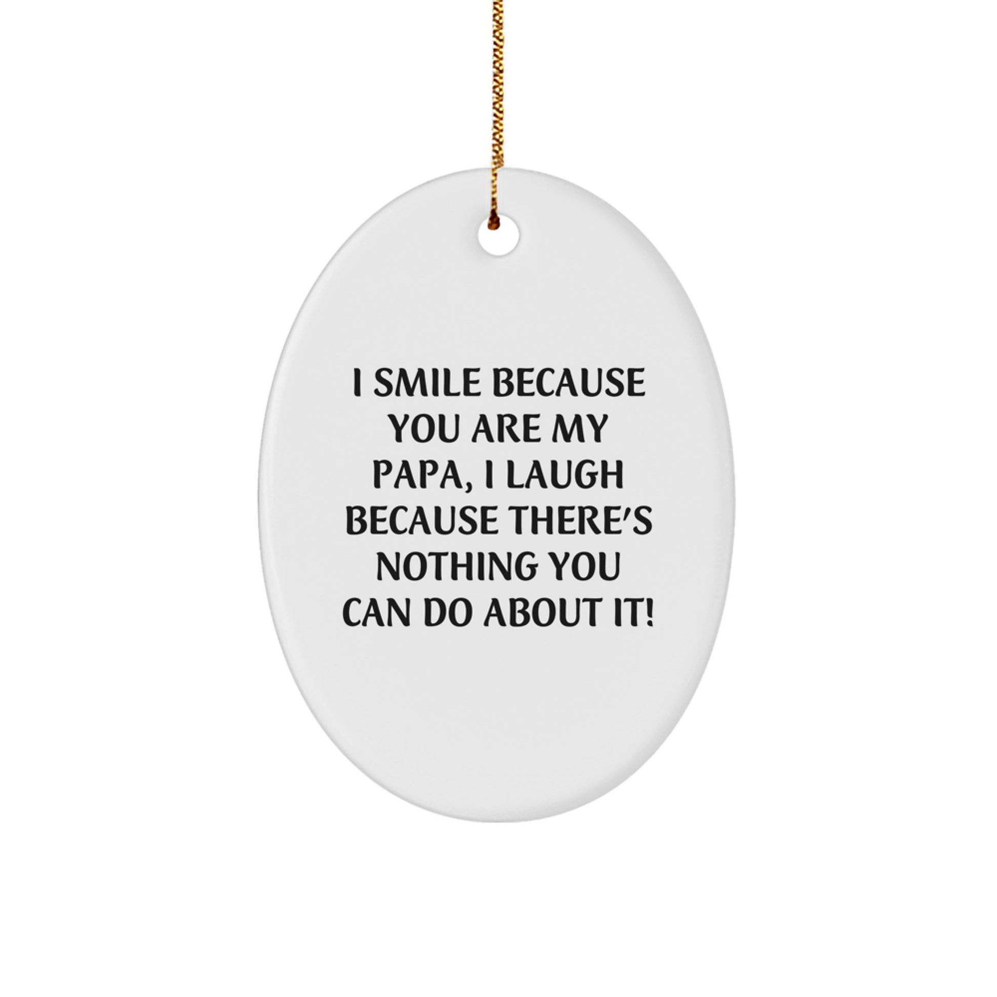 Funny Papa Oval Ornament Gifts from Family Unique Christmas Memorable Presents for Papa Men - Image 1