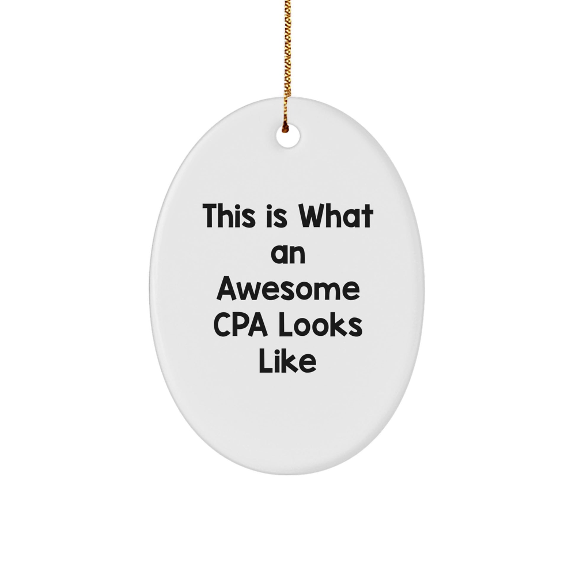 Funny CPA Gifts for Men Christmas Oval Ornament from Friends, CPA Unique Gifts for Office Decorations - Image 1