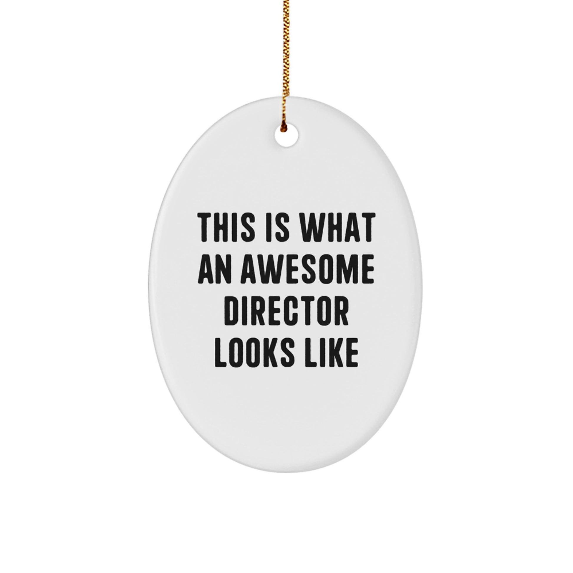 Funny Director Gifts from Friends, Oval Ornament for Director Men, Christmas Unique Gifts - Image 1