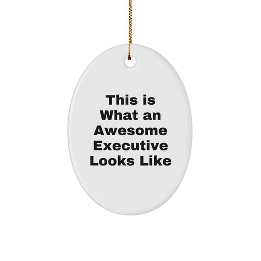 Funny Executive Oval Ornaments for Christmas Unique Gifts from Friends to Executive Boss - Image 1