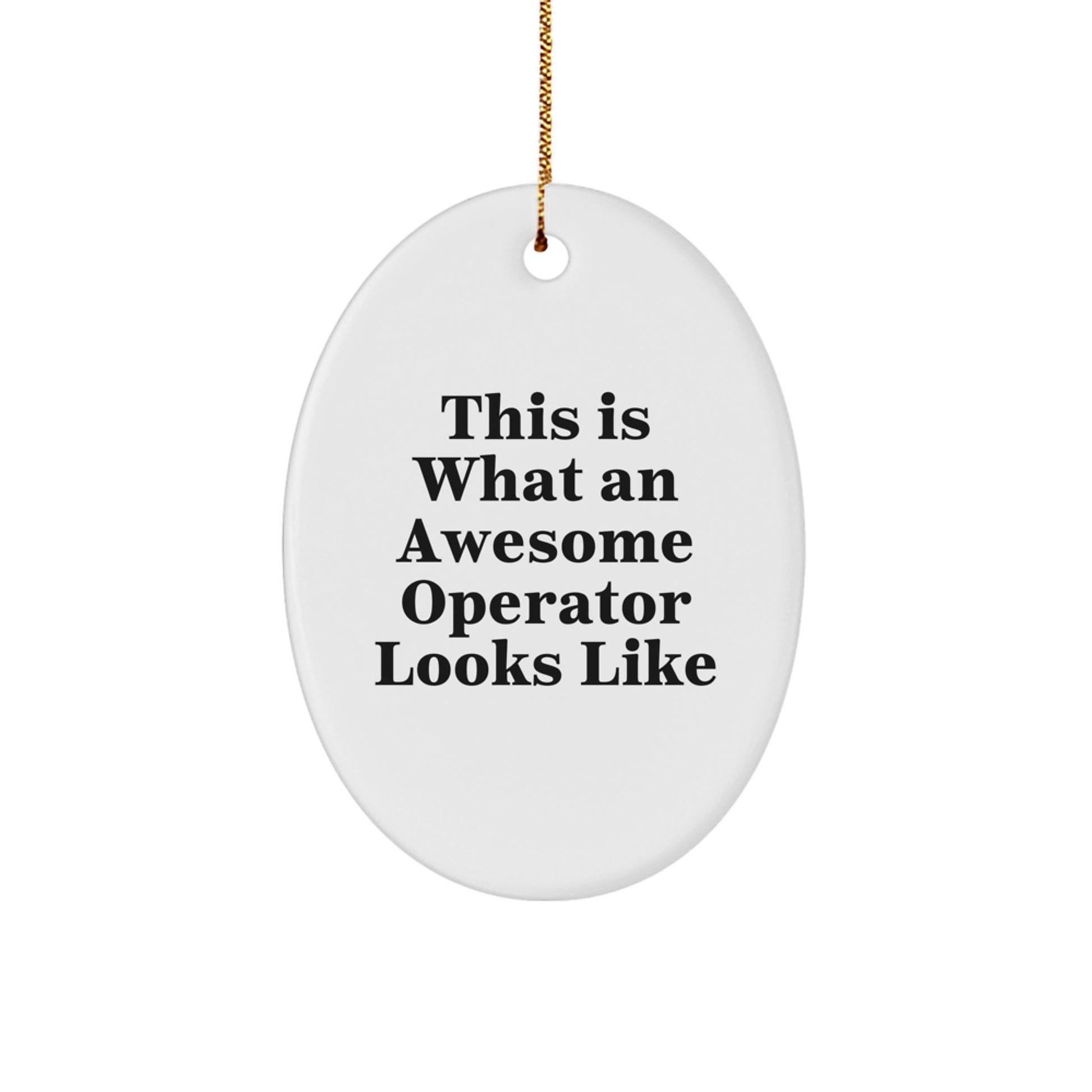 Funny Operator Gifts, This Is What An Awesome Operator Looks Like Oval Ornament, Perfect for Men, Women, or Coworkers, Christmas Unique Gifts from Friends, Family, or Colleagues - Image 1