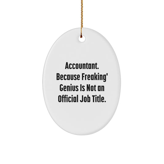 Accountant Oval Ornament Gifts from Friends and Family for Christmas Unique Presents - Image 1