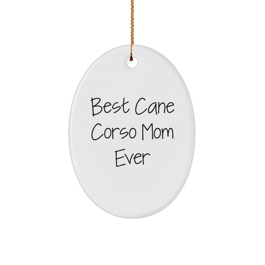 Funny Cane Corso Dog Oval Ornament Gifts for Cane Corso Mom from Family Friends for Christmas Unique Gifts - Image 1