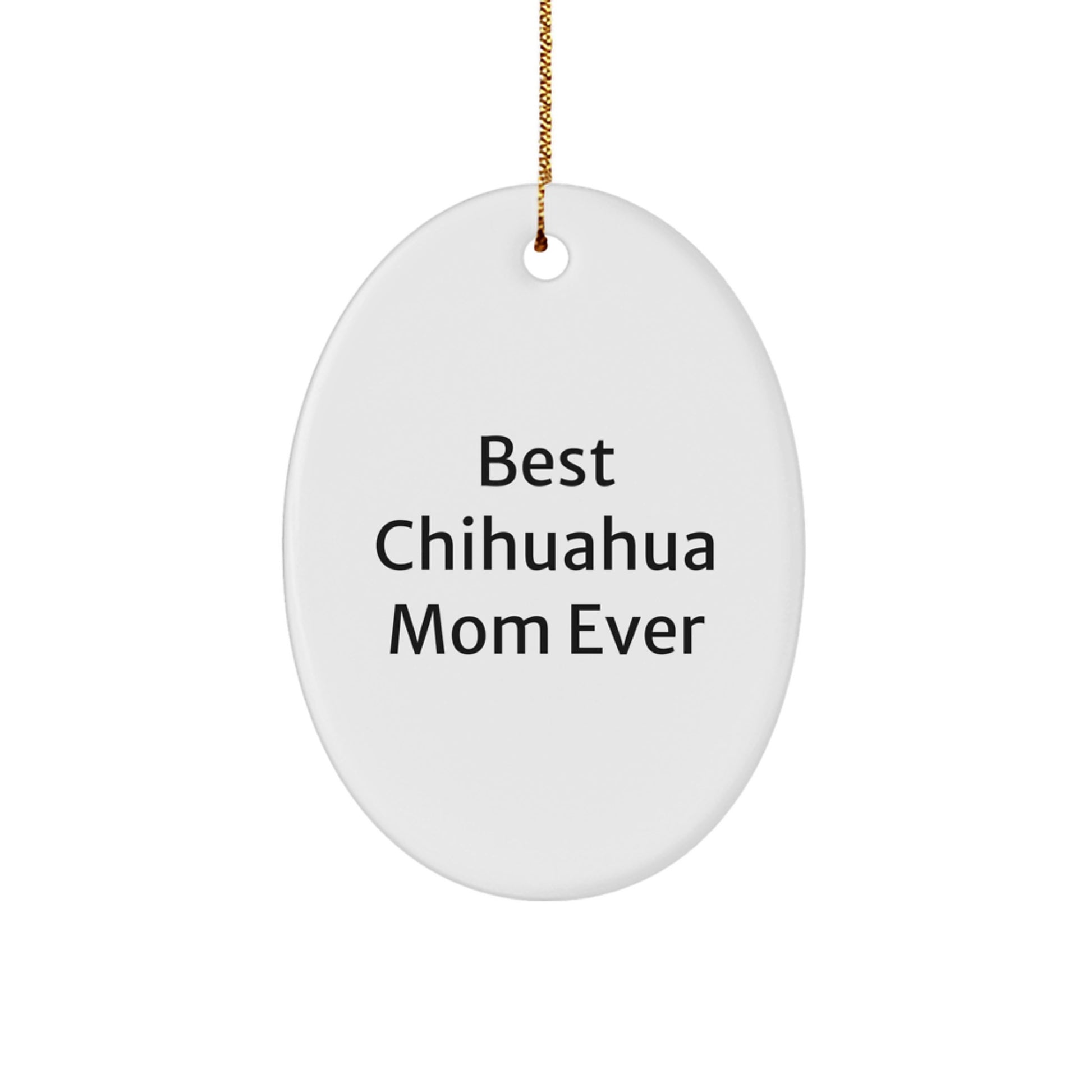 Chihuahua Dog Lover Gifts from Family - Funny Oval Ornament Christmas Unique Decorations - Image 1