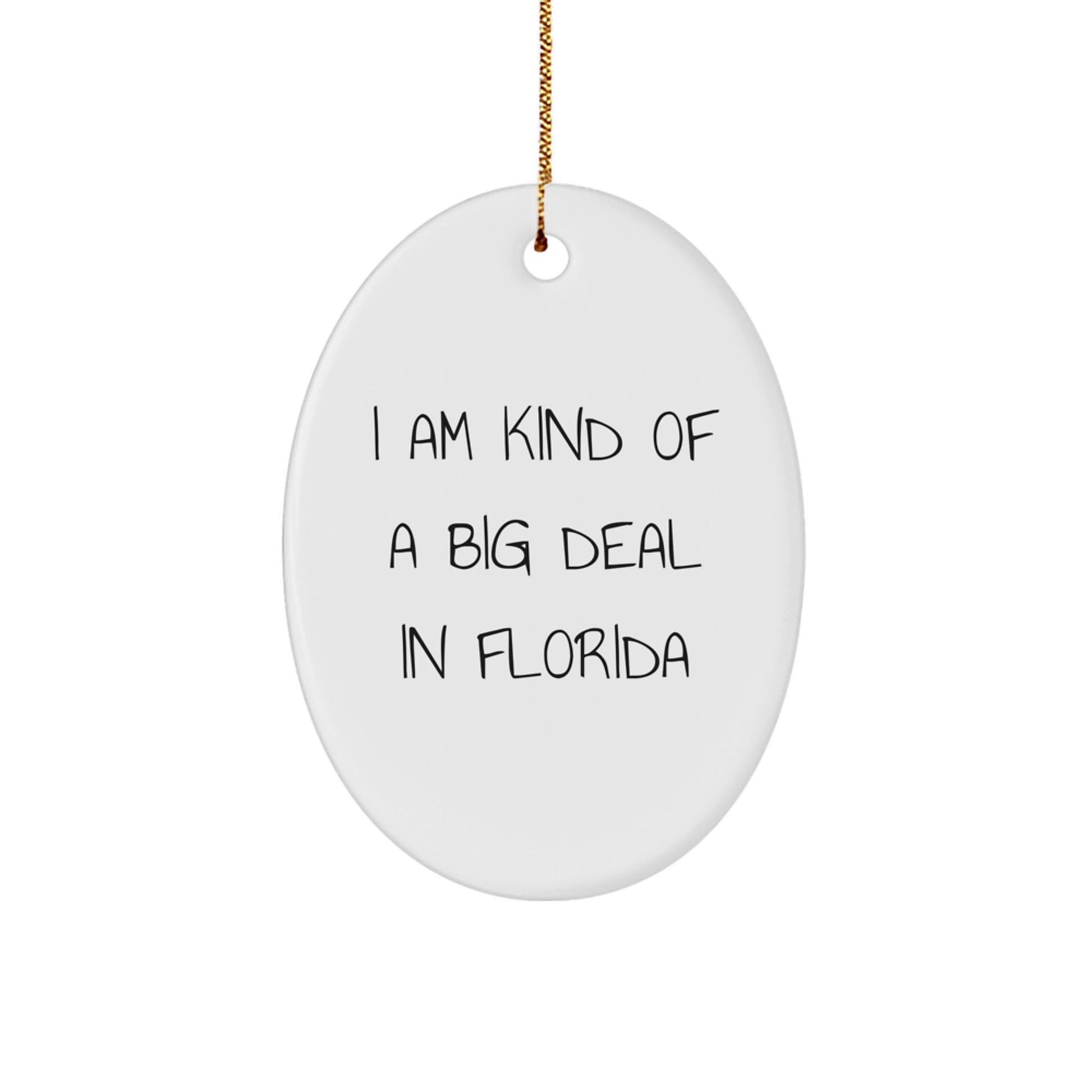 Funny Florida Oval Ornament Gifts from Friends to Family for Christmas - Image 1