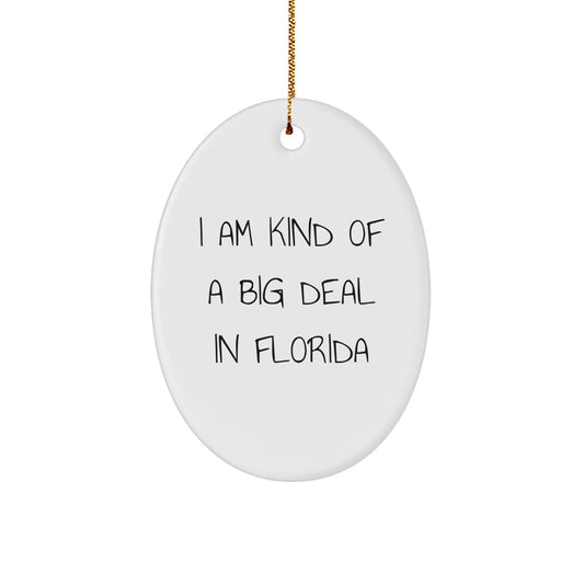 Funny Florida Oval Ornament Gifts from Friends to Family for Christmas - Image 1
