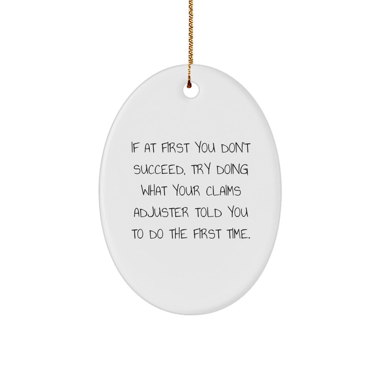 Claims Adjuster Favorite Oval Christmas Ornament for Kids Gift - Image 1