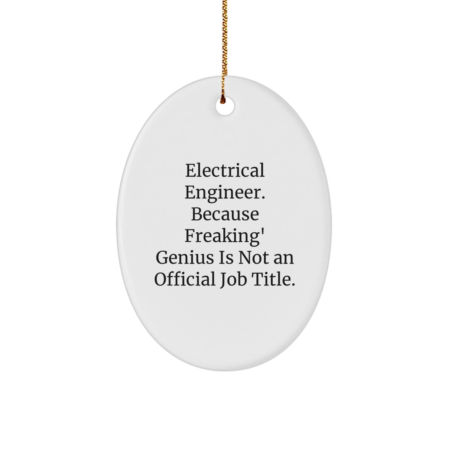 Funny Electrical Engineer Oval Ornament Gifts from Family for Christmas Unique Presents - Image 1