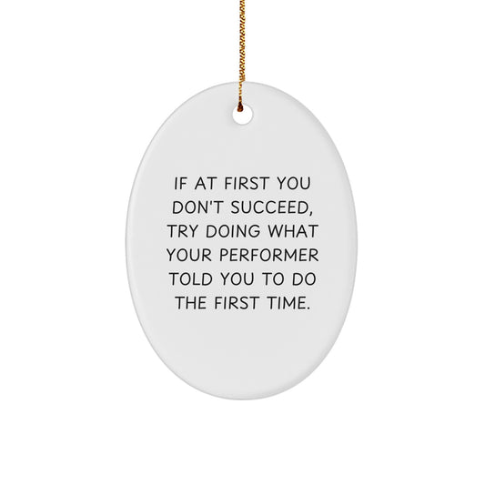 Christmas Ornament Gift for Her - Encouraging Present with Performer's - Image 1