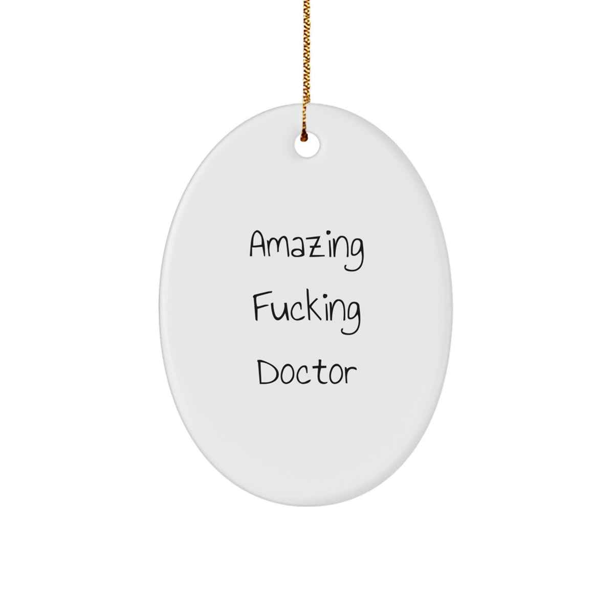 Bold Christmas Ornament Gift for Her Amazing Fucking Doctor Keepsake - Image 1