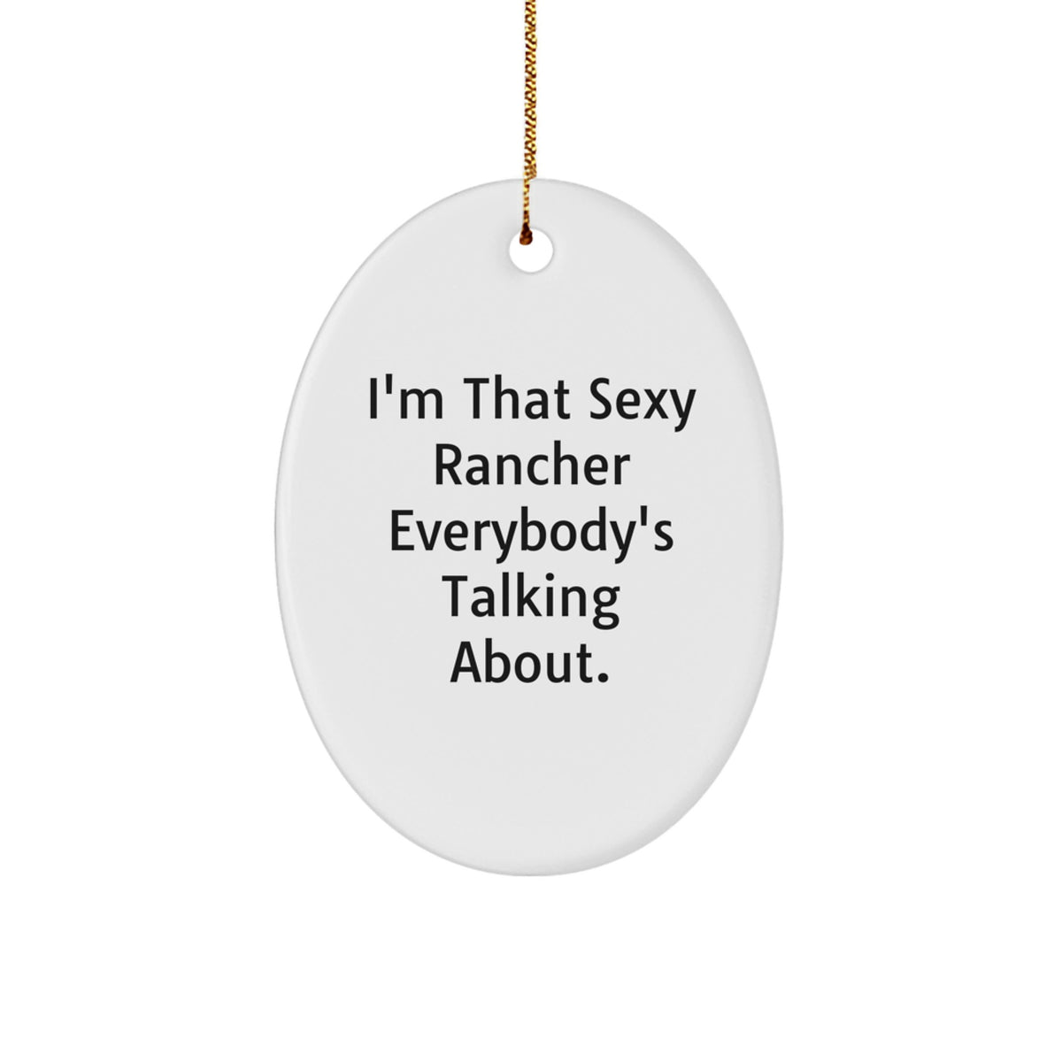 Rancher Oval Christmas Ornament Treasure for Family Gift - Image 1
