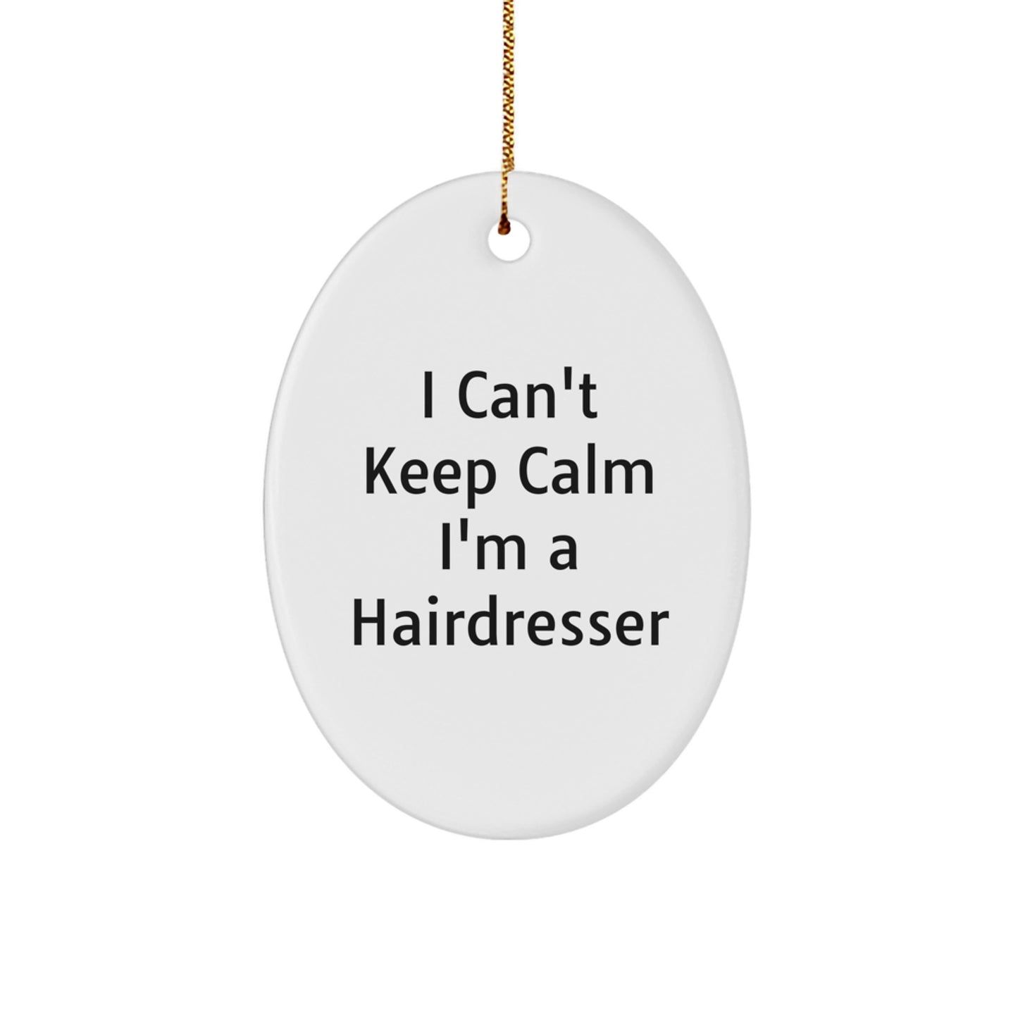 Funny Hairdresser Oval Ornament Gifts from Friends for Hairdresser Enthusiasts on Christmas - Image 1