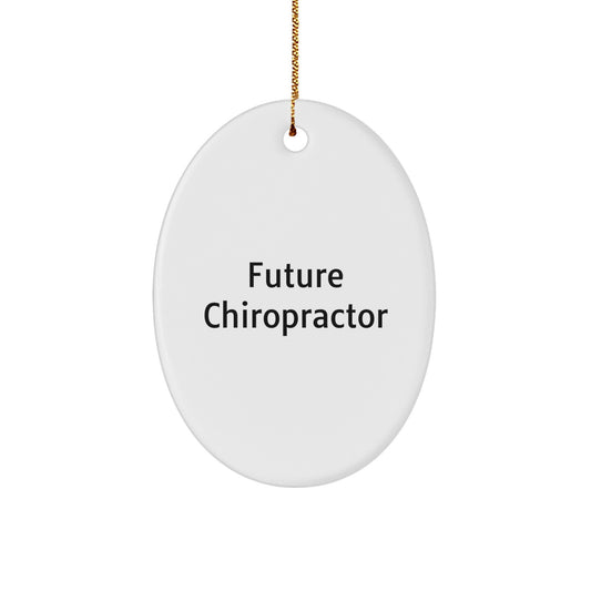Funny Chiropractor Oval Ornament Gifts from Men to Future Chiropractor Friends, Christmas Unique Gifts for Chiropractor Students, Oval Ornament Quote - 'Future Chiropractor' - Image 1