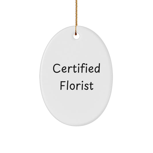 Christmas Unique Gifts from Florist Friends, Oval Ornament Quote 'You're a 'Blossom' in My Life', Gifts for Florist Women - Image 1