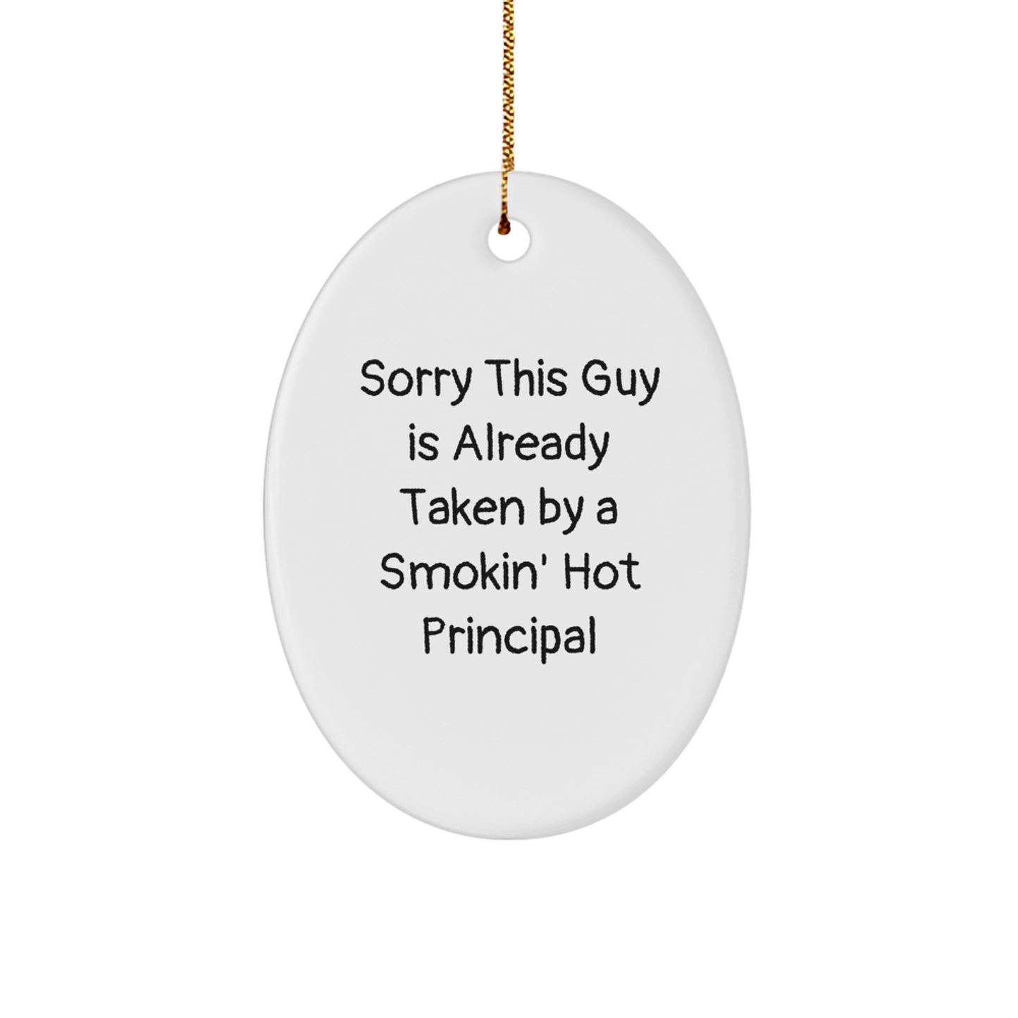 Funny Principal Oval Ornament Gifts from Men to Women Coworkers for Christmas Unique Presents - Image 1