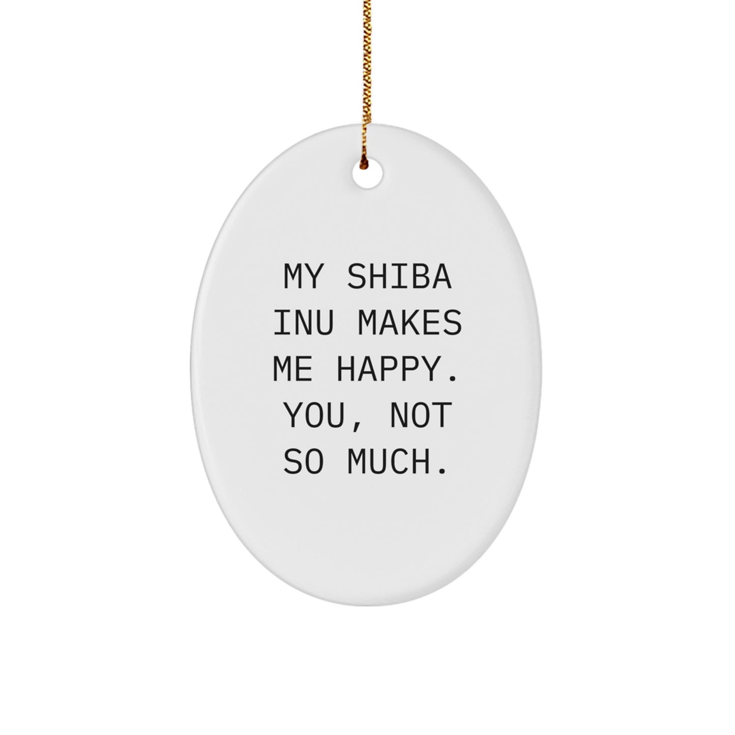 Funny Shiba Inu Dog Oval Ornament Gifts from Friends and Family for Shiba Inu Lovers, Christmas Unique Decorations for Home, Office, or Classroom - Image 1