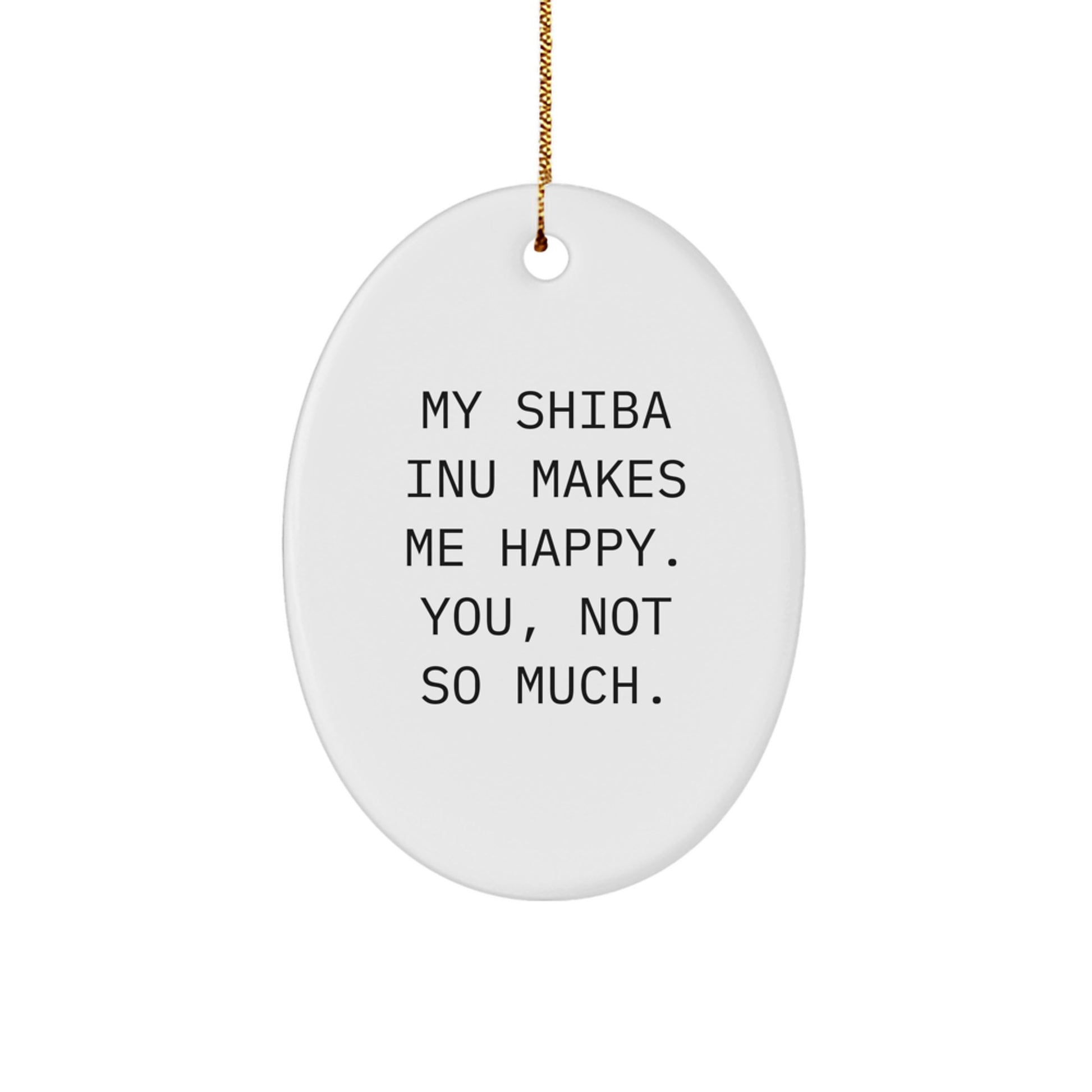 Funny Shiba Inu Dog Oval Ornament Gifts from Friends and Family for Shiba Inu Lovers, Christmas Unique Decorations for Home, Office, or Classroom - Image 1
