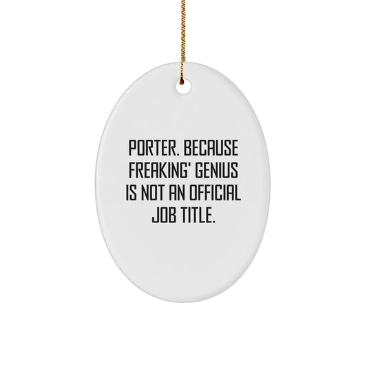 Witty Porter Novelty Christmas Ornament for Friends Gift - Image 1