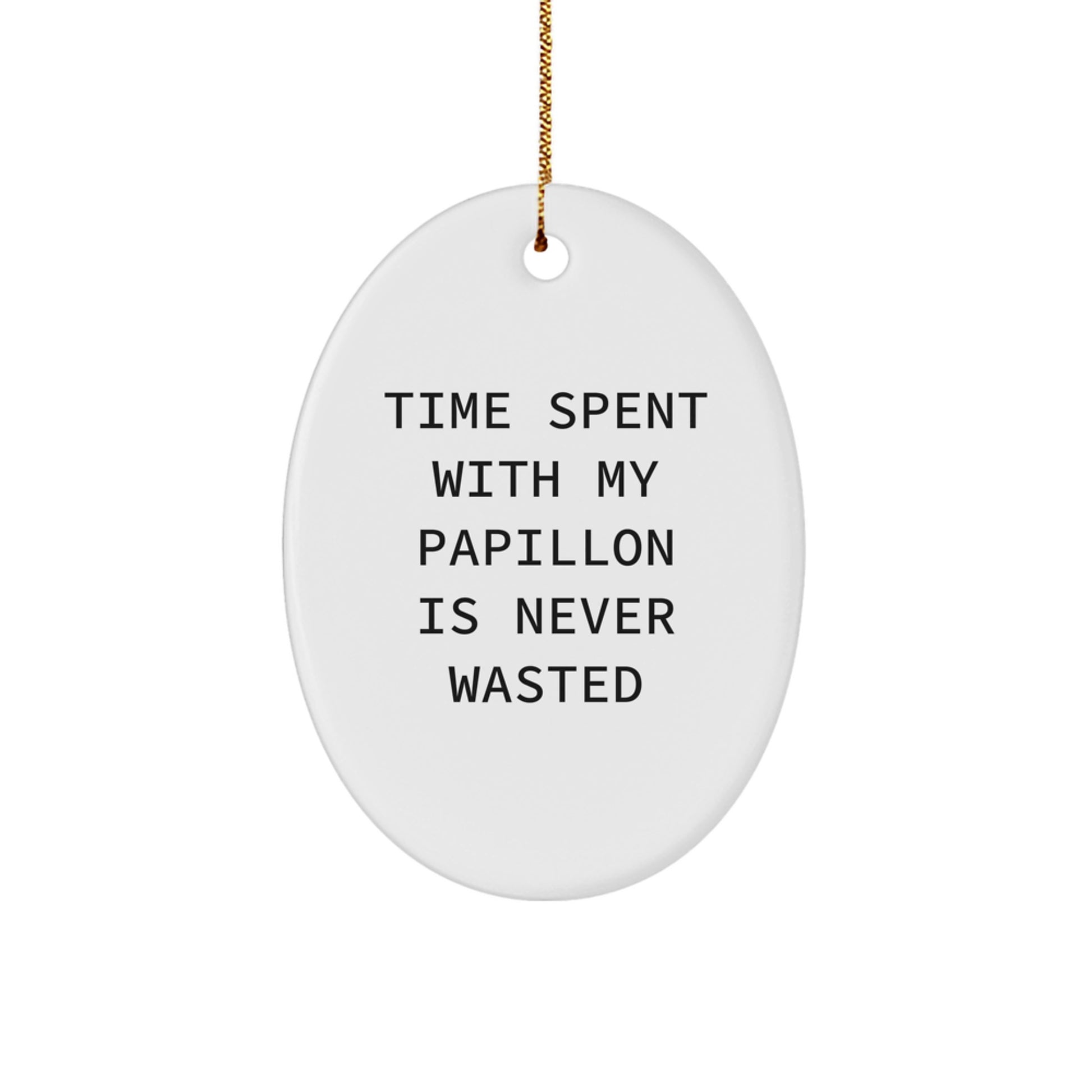 Papillon Dog Oval Ornament Gifts from Friends and Family for Christmas Unique - Image 1