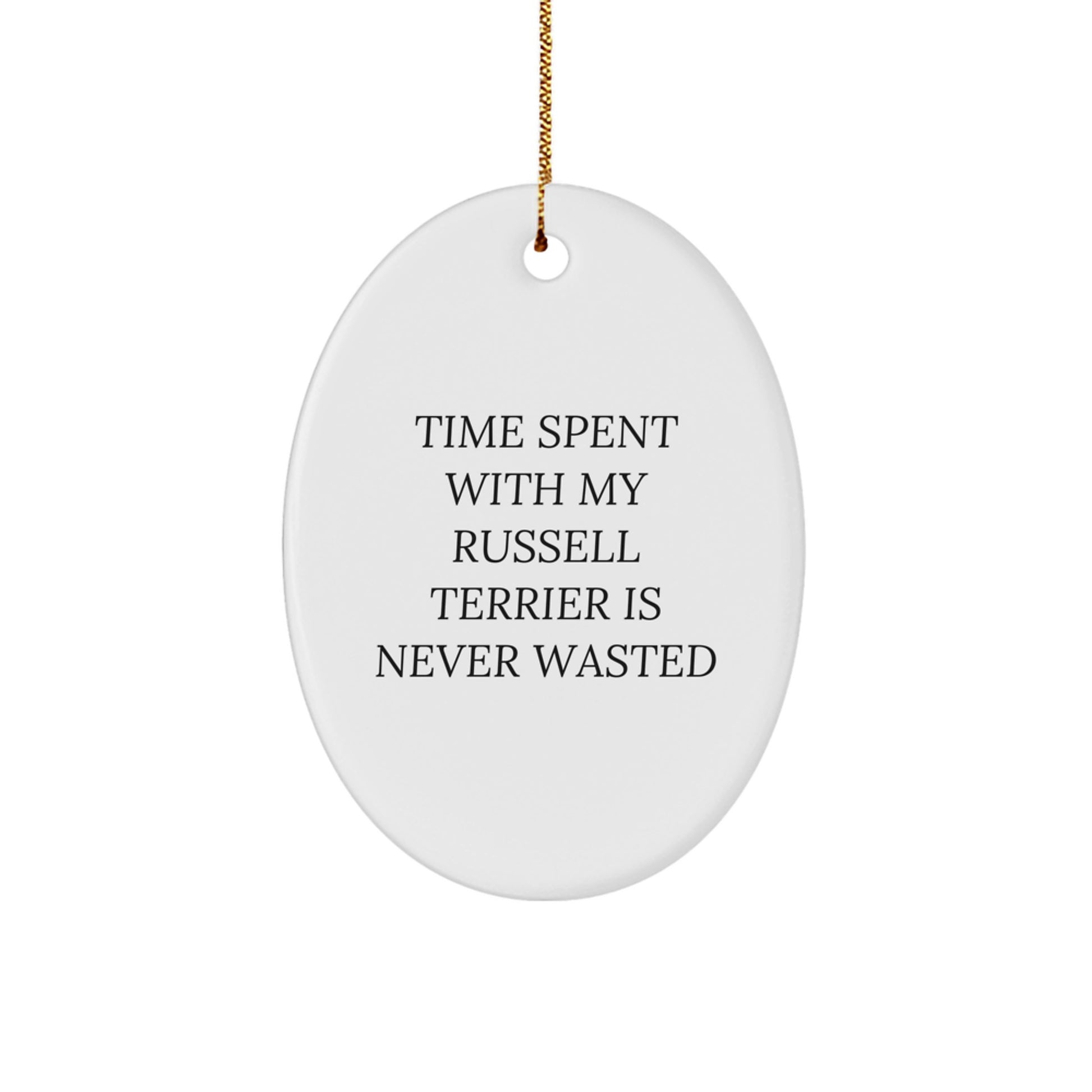 Funny Russell Terrier Dog Oval Ornament Gifts from Family for Russell Terrier Dog Lovers, Christmas Unique Ornaments - Image 1