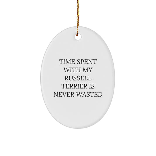 Funny Russell Terrier Dog Oval Ornament Gifts from Family for Russell Terrier Dog Lovers, Christmas Unique Ornaments - Image 1