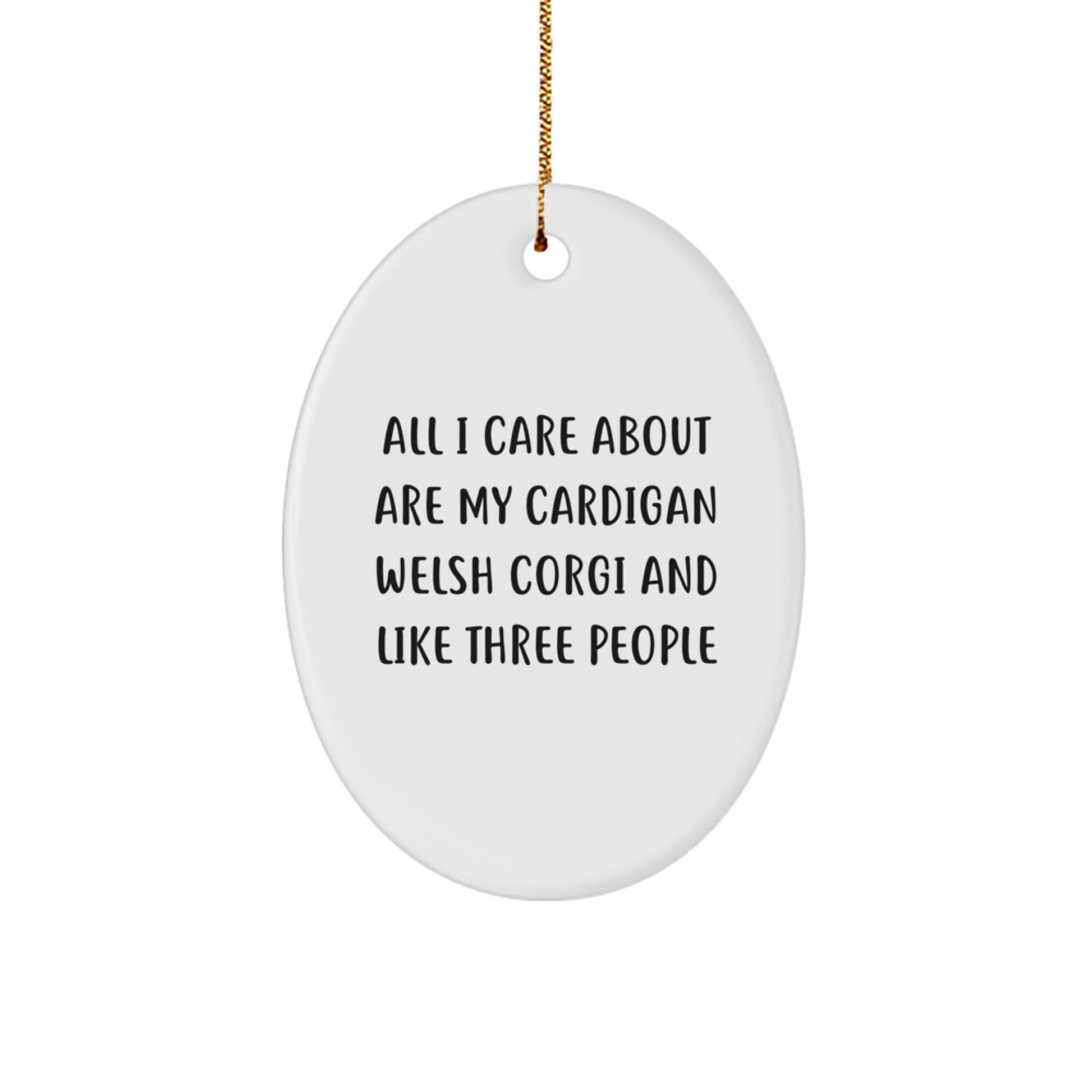 Funny Cardigan Welsh Corgi Dog Gifts for Friends and Family, Gifts from Women, Men, Coworkers, Oval Ornament with Inspirational Quote, Christmas Unique Gifts for Cardigan Welsh Corgi Dog Lovers - Image 1