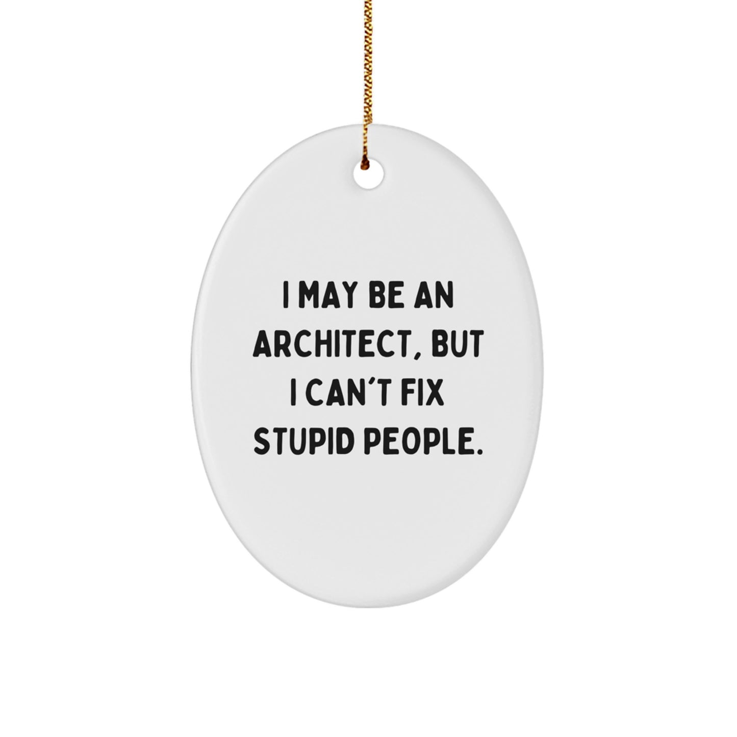 Funny Architect Oval Ornament Gifts from Men to Friends on Christmas Unique Gifts - Image 1