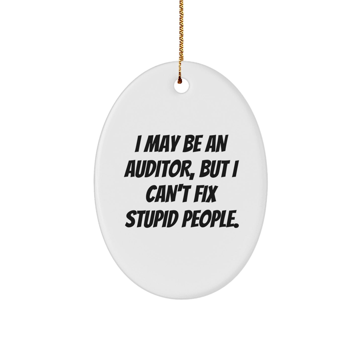 Auditor Gifts Funny Oval Ornaments Christmas Unique Gifts from Men to Auditor Friends Coworkers - Image 1