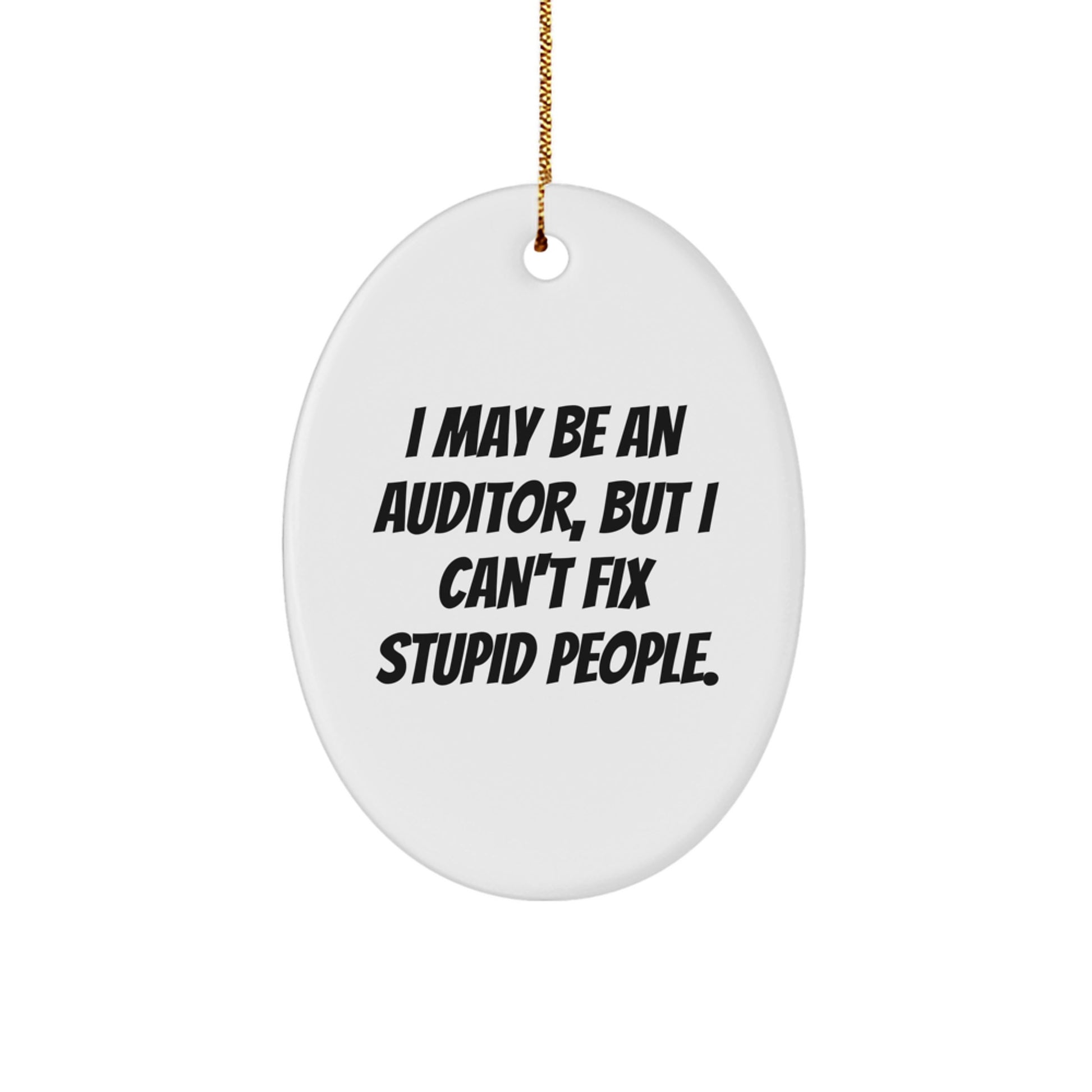 Auditor Gifts Funny Oval Ornaments Christmas Unique Gifts from Men to Auditor Friends Coworkers - Image 1