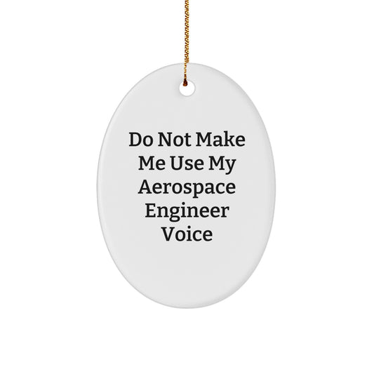 Aerospace Engineer Oval Ornament Funny Gift for Men Friends Family Christmas Unique - Image 1