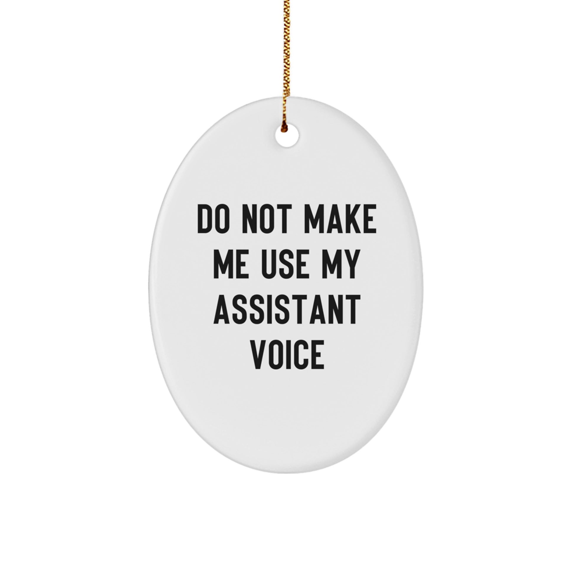 Funny Assistant Oval Ornament Gifts from Men to Women Coworkers Family - Image 1