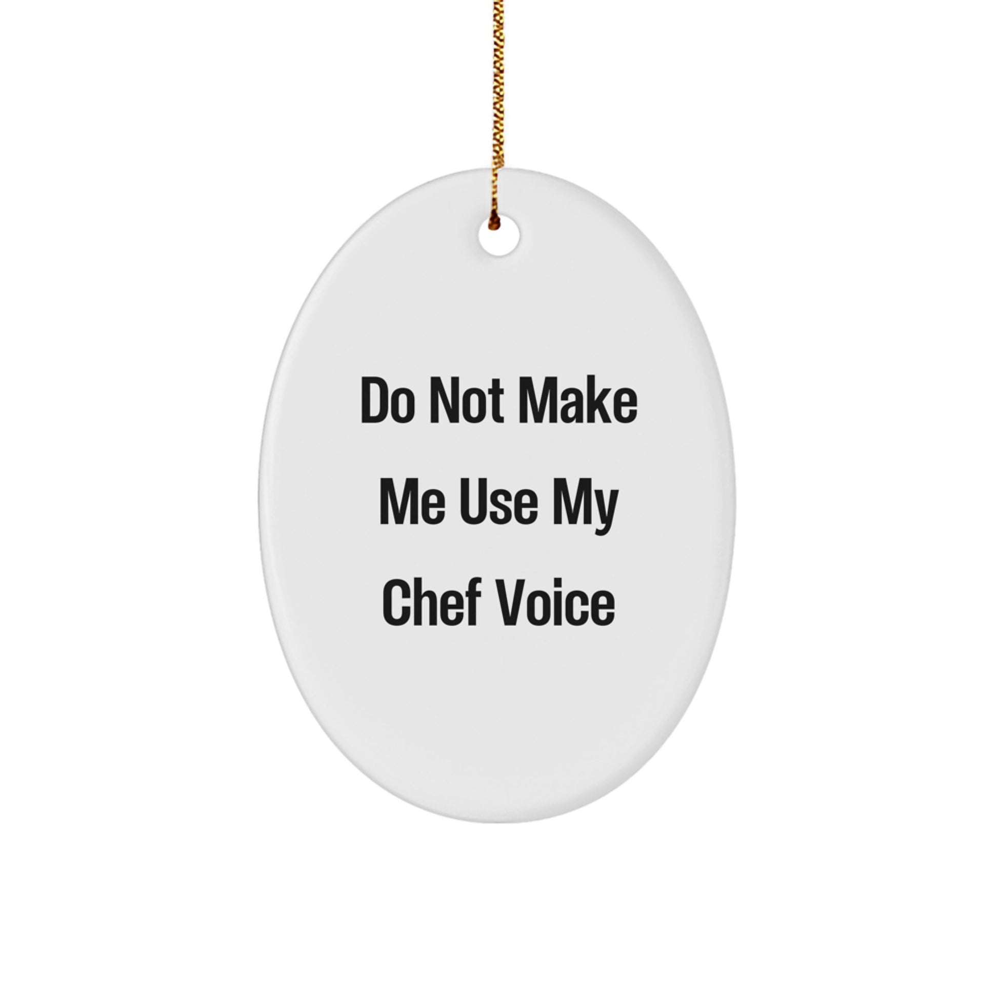 Funny Chef Oval Ornament Gifts from Friends, Family, or Coworkers for Chef, Men, Women, or Family - Christmas Unique Gifts - Image 1
