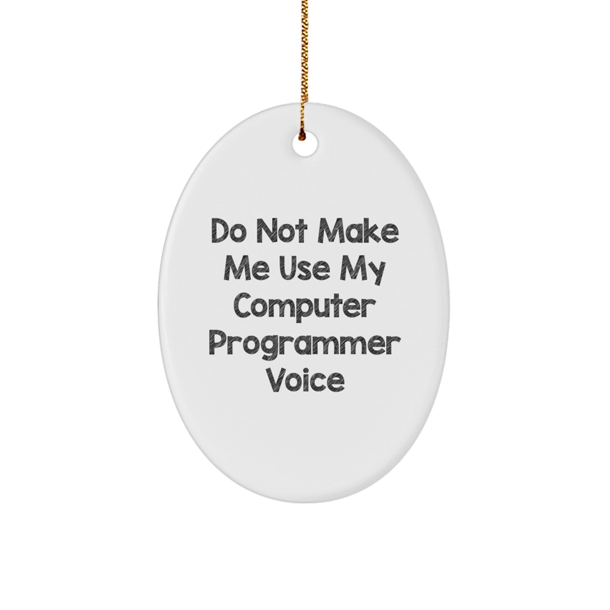 Computer Programmer Oval Ornament Gifts from Friends, Computer Programmer Men Gifts for Christmas Unique Oval Ornaments - Image 1
