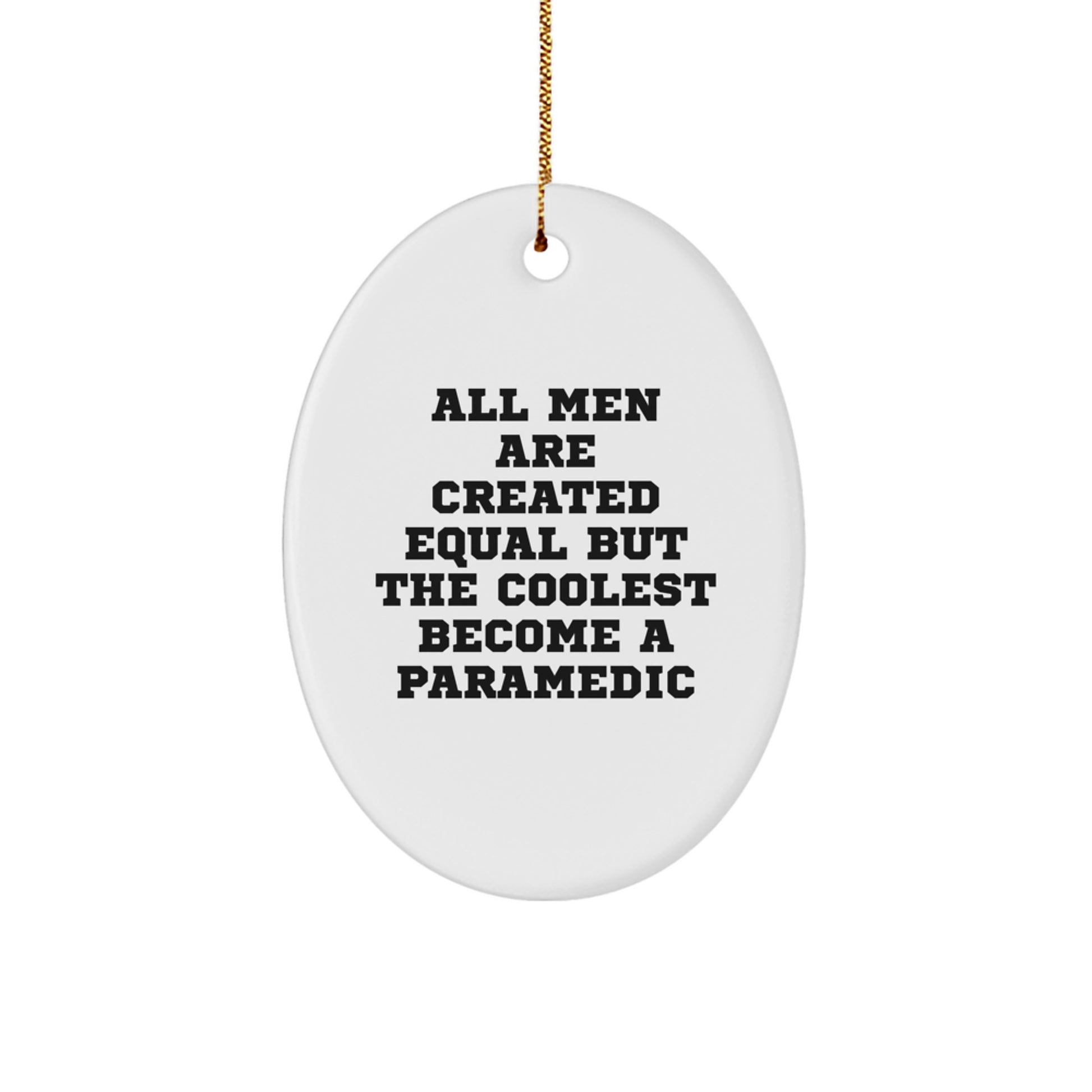 Funny Rescue Worker Gifts from Men, Rescue Worker Oval Ornament for Christmas Unique Gifts, Inspirational Quote - Image 1