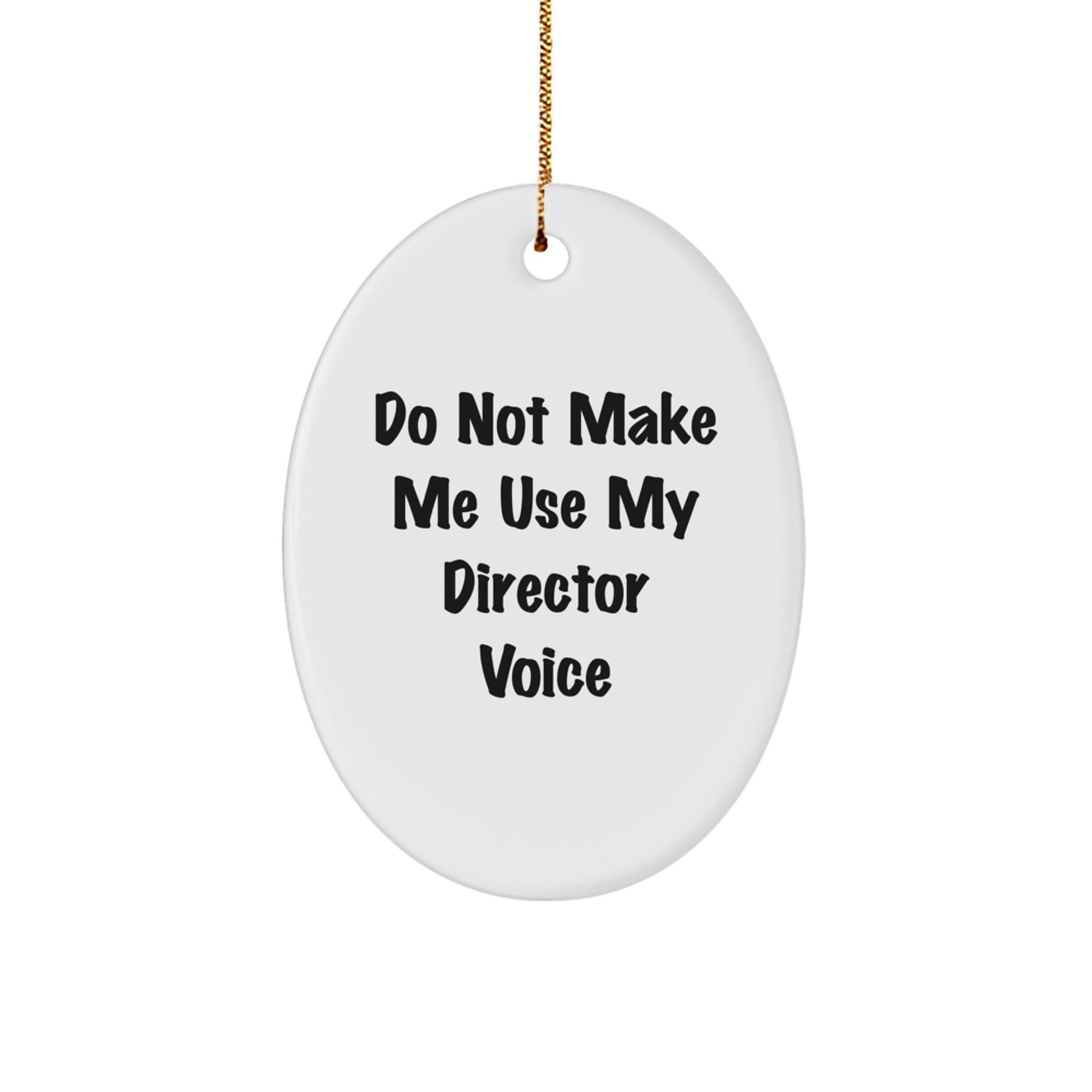 Funny Director Gifts from Friends, Unique Oval Ornament for Director, Christmas Unique Gifts for Him - Image 1