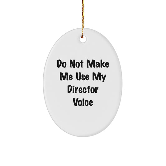 Funny Director Gifts from Friends, Unique Oval Ornament for Director, Christmas Unique Gifts for Him - Image 1