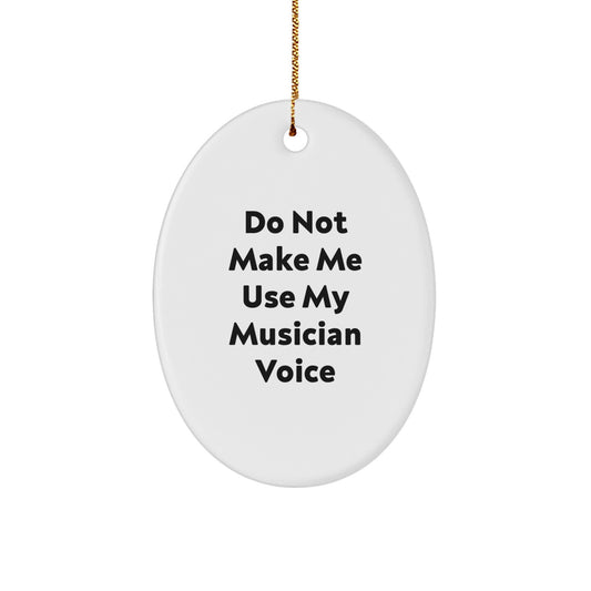 Funny Musician Gifts from Friends for Musician Oval Ornament, Oval Musician Decorations for Musician Room, White Oval Musician Gifts for Musician Men and Women - Image 1