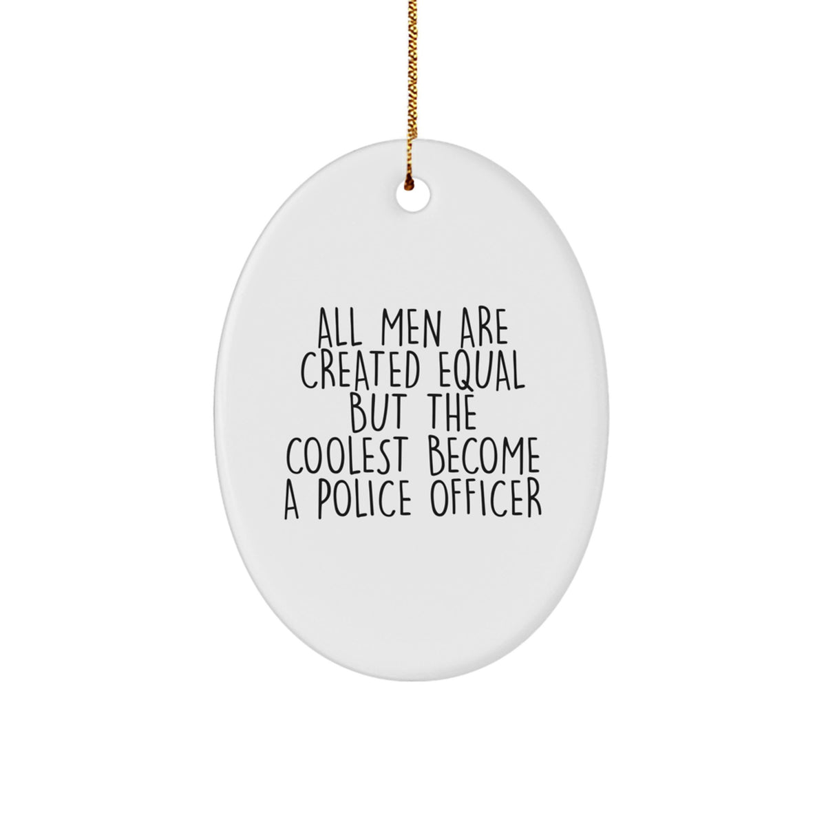 Police Officer Keepsake Christmas Ornament for Him Gift - Image 1
