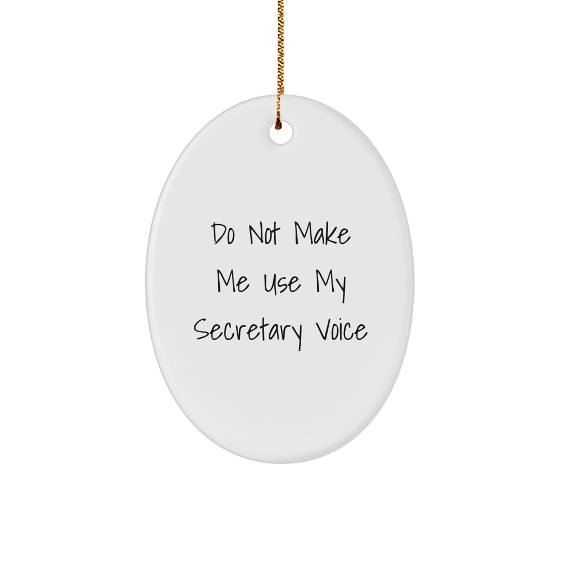 Funny Secretary Oval Ornament Gifts from Women, Gifts for Secretary Men, Unique Christmas Unique Gifts, Oval Ornament Secretary Quotes, Secretary Oval Shaped Decoration - Image 1
